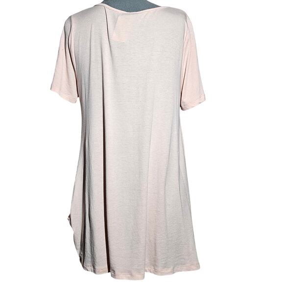 Cream Gathered Side Tee Size Medium - Picture 2 of 4